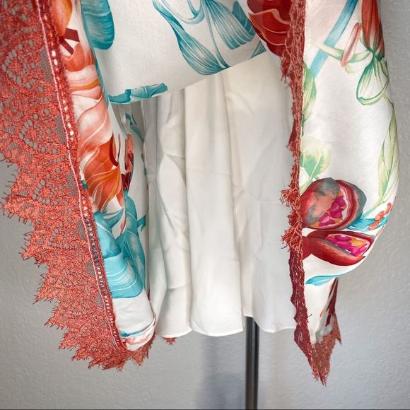 Carmen Marc Valvo Silk Floral Tropical Halter Rouched Dress Size 10 ✨NWT - Picture 9 of 9